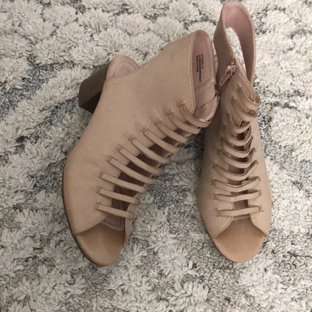 Sugar cut out strappy heels
